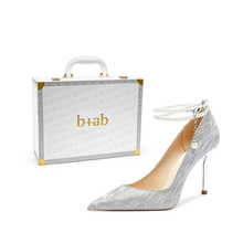 it b+ab轻奢量版礼盒法式珍珠丝带浪漫法式仙女温柔气质细高跟鞋