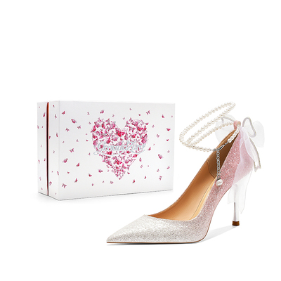 IT轻奢尖头细跟百搭高跟婚鞋