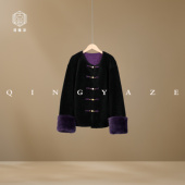 盛世紫 南非水波纹双面穿羊皮毛一体外套 GZ5139