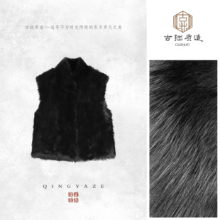 帅气托卡！进口托斯卡纳羊皮毛一体马甲！GZ7523