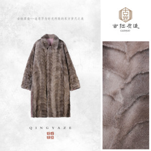 无法拒绝的灰粉！银兰本色进口月牙貂新雪丽棉双面穿外套！GZ7284