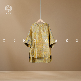 GZ6055 上衣 宋锦罗·金桂添香 真丝龟背新中式