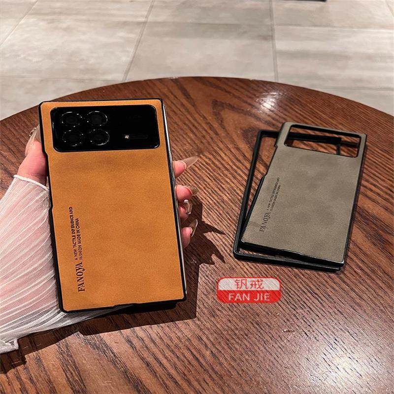 小米mixfold3保护壳新款MI X FOLD3摺叠屏全包超薄保护套MIUI XFOLD3甄选羊巴皮纹男女商务个性时尚外壳适用