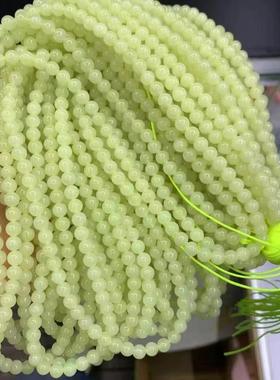 2026和田玉青海料黄口6mm108颗佛珠 黄口和田玉佛珠108颗水润细腻