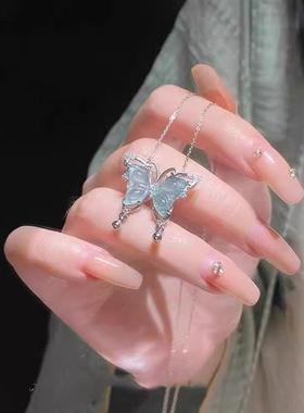 2026破茧成蝶~冰透蝴蝶项链女小众设计锁骨链爆款精致高颜值项链