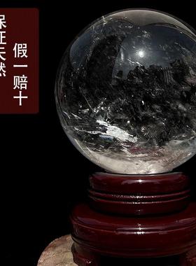 2026威弗列德公司客厅玄关桌面大小原石打磨摆设保证天然白水晶球