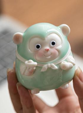 2026【猴子有钱】可爱小猴子摆件陶瓷工艺品生肖吉祥物创意家居装