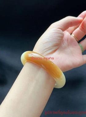 2026精彷且末山料金山矿金红糖糖粉手镯枣红糖蜜糖手镯黄龙玉手镯