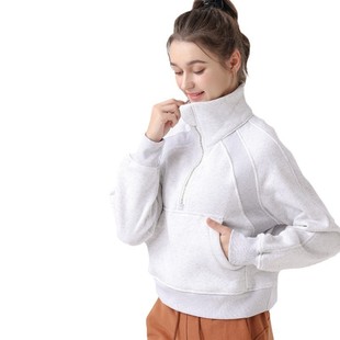 女宽松款高领卫衣 瑜伽健身抓绒上衣ADAPTED STATE连帽运动外套