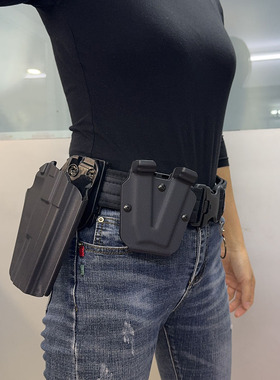 电手DX2011战术腰挂快拔套C2弹夹套北青P系通用UDL战斗大师枪套