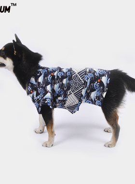 PAWSUM宠物潮牌:日本和风印花日系泰迪柴犬道袍宠物道袍柴犬和服