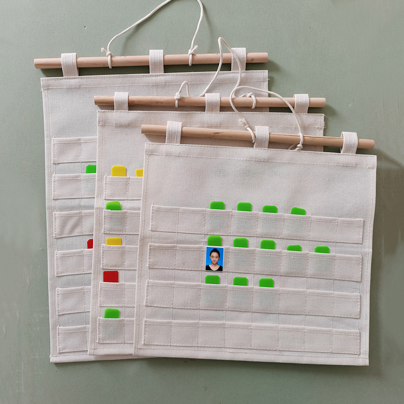 晨检袋帆布可水洗插卡袋