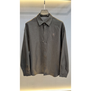 衬衣 男士 26002老钱风新贵高定轻奢亚麻长袖 宽松翻领春季