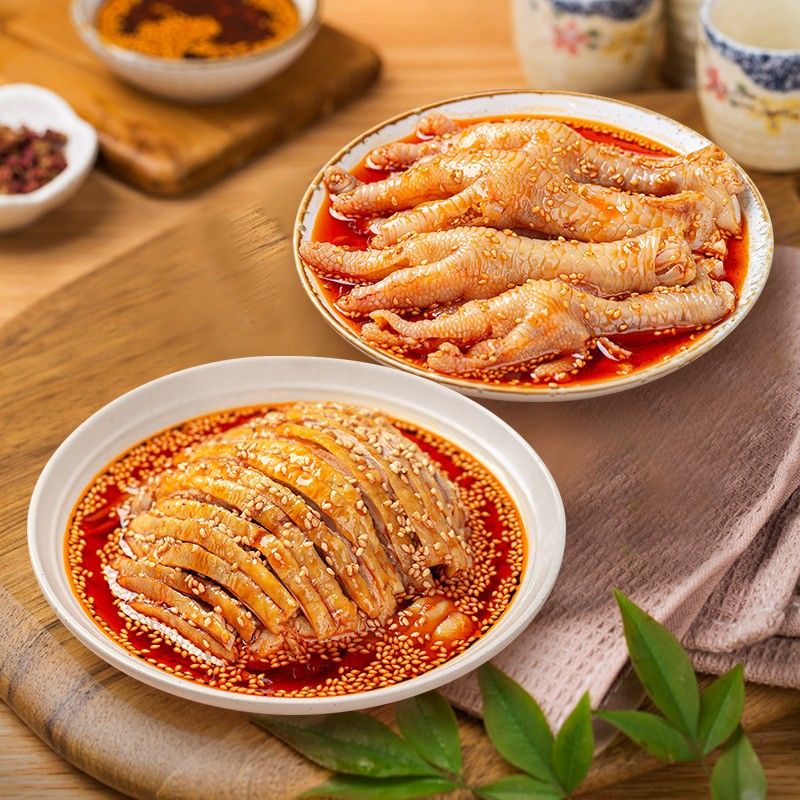 【廖记棒棒鸡】经典招牌拌菜组合1020g棒棒鸡520g+夫妻肺片500g