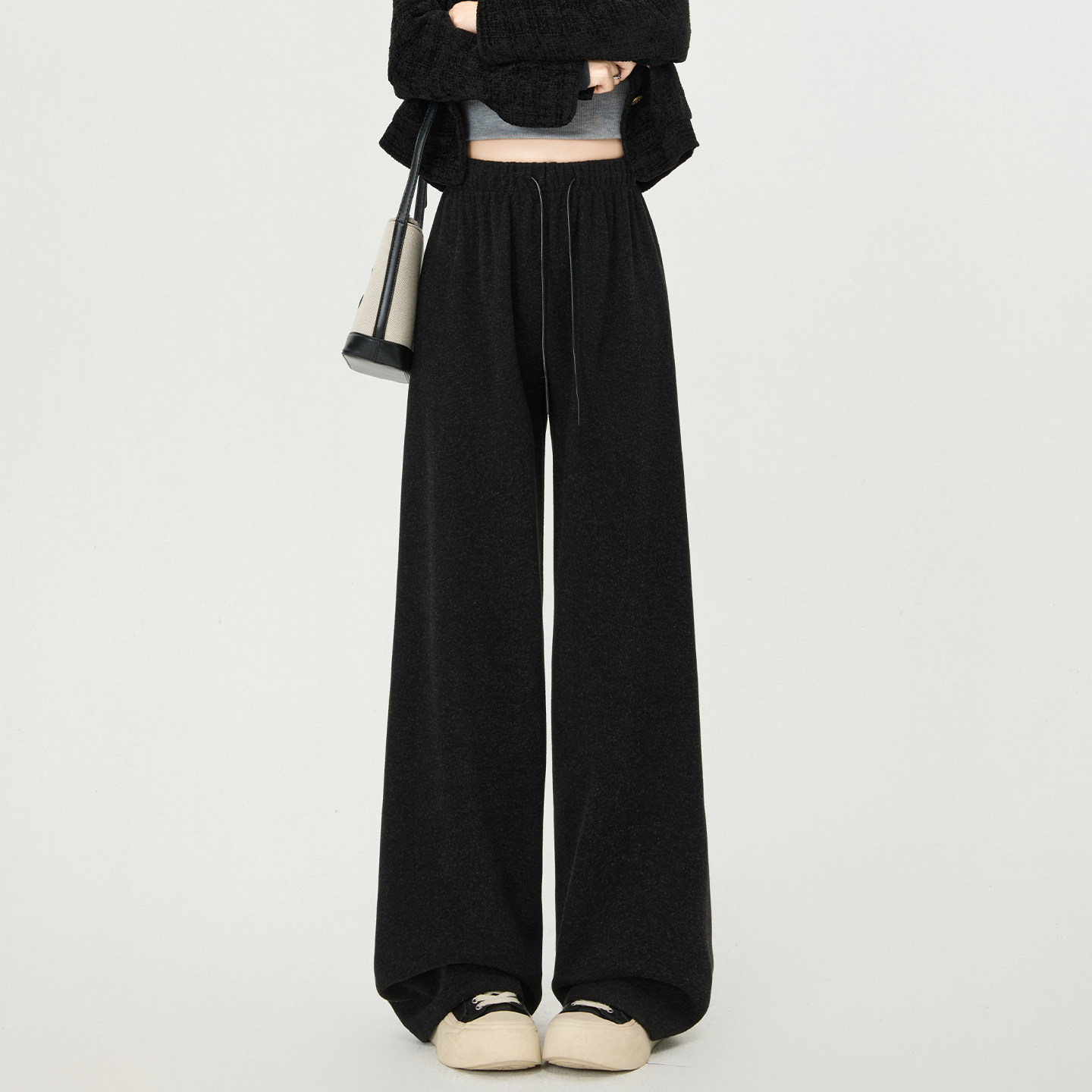 大码松紧腰加绒加厚糯米裤女冬季胖mm显瘦藏肉保暖不显胖阔腿裤子,女装/女士精品,大码裤装,淘宝优惠券,粉丝福利购,淘宝优惠卷