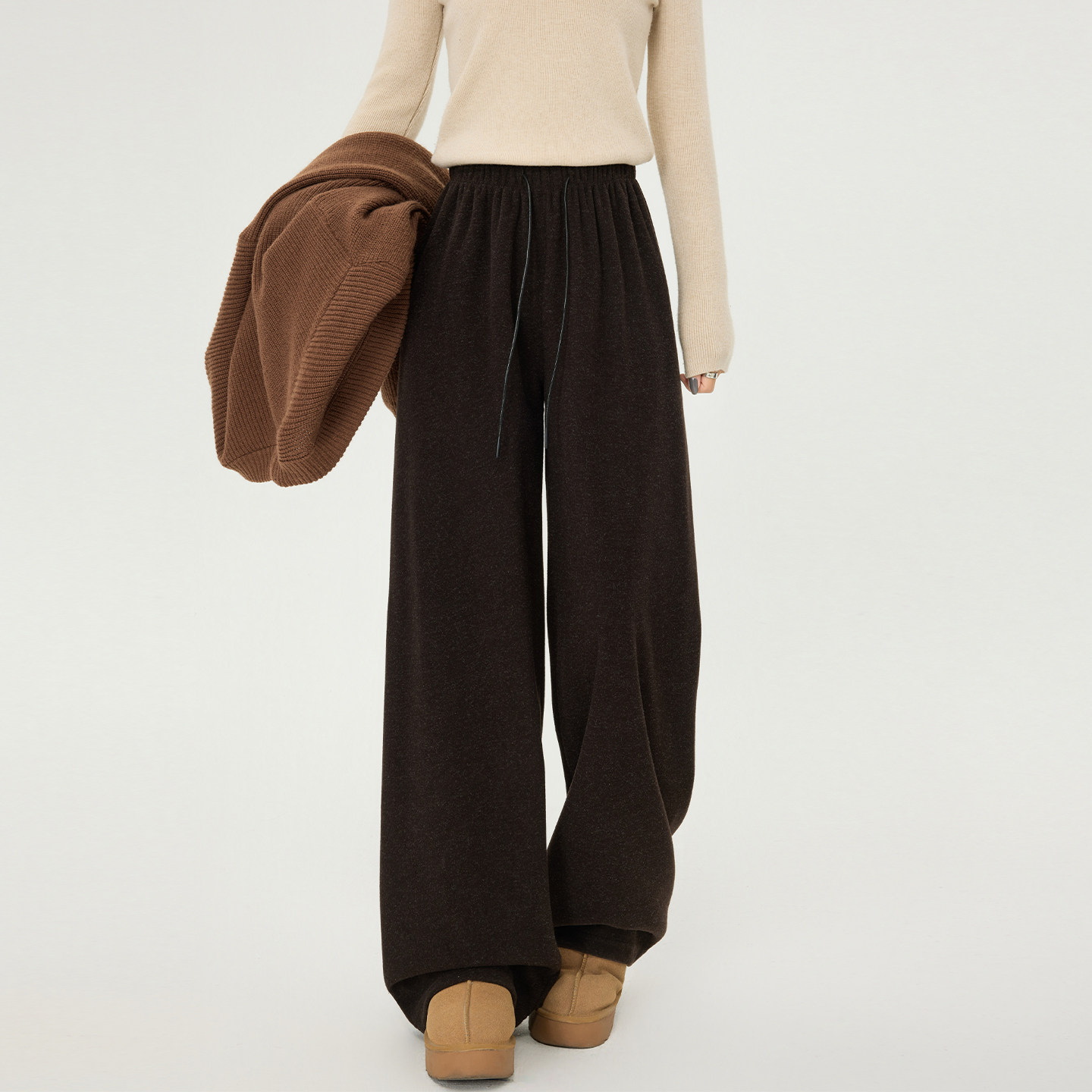 冬季保暖加绒加厚显瘦软糯窄版阔腿裤女大码胖mm显瘦藏肉弯刀裤子,女装/女士精品,大码裤装,淘宝优惠券,粉丝福利购,淘宝优惠卷