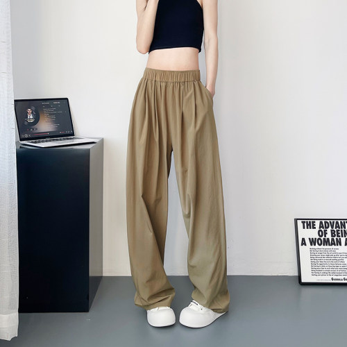 蜜略大码显瘦薄款阔腿裤领券下单