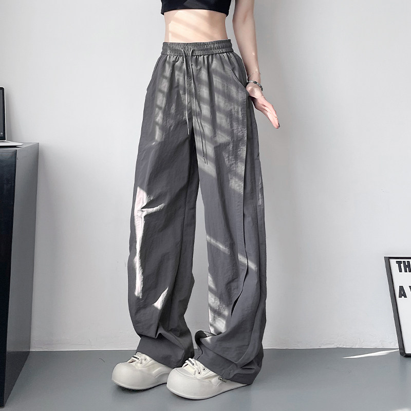 冰丝休闲裤女夏季新款大码梨形身材显瘦宽松阔腿裤胖mm微褶拖地裤,女装/女士精品,大码裤装,淘宝优惠券,粉丝福利购,淘宝优惠卷