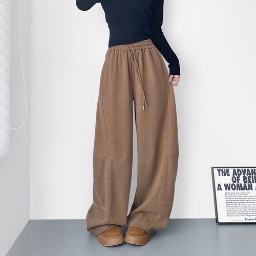 蜜略大码秋冬胖mm阔腿裤梨形身材