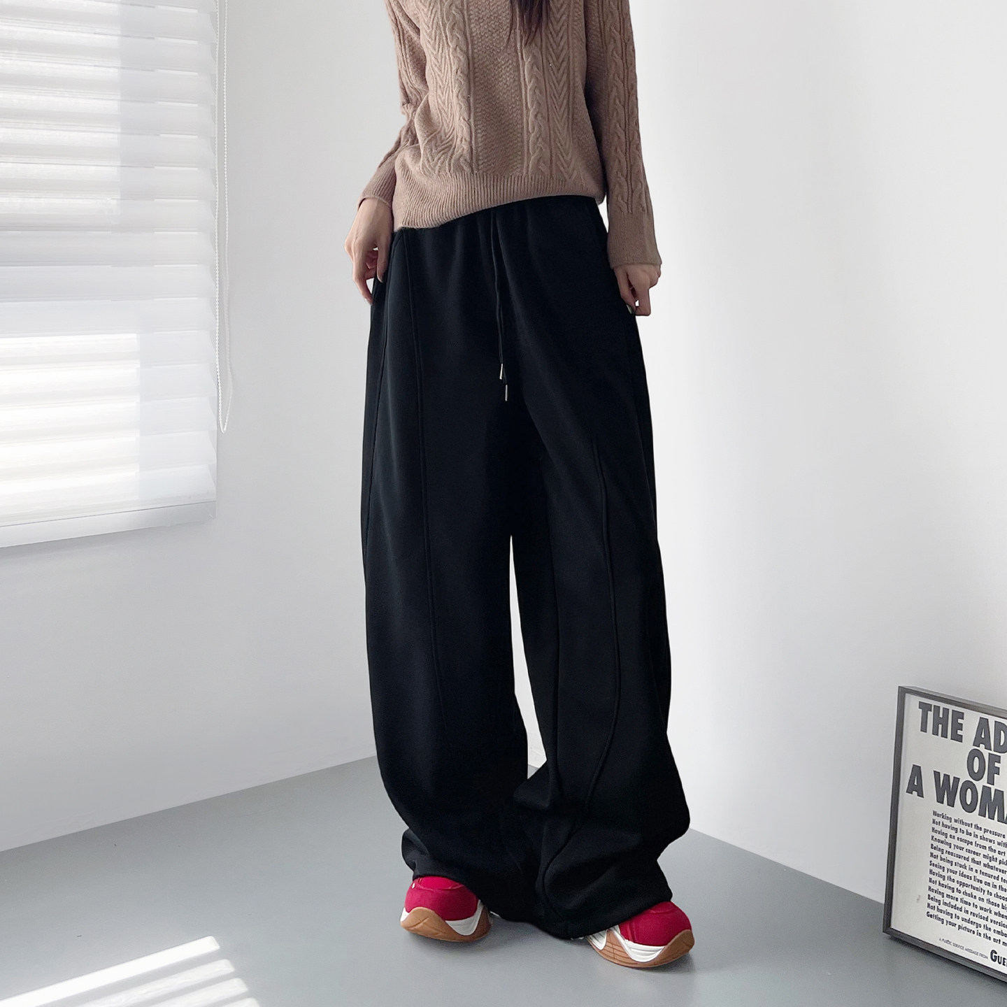 蜜略大码显瘦胖mm阔腿裤梨形身材