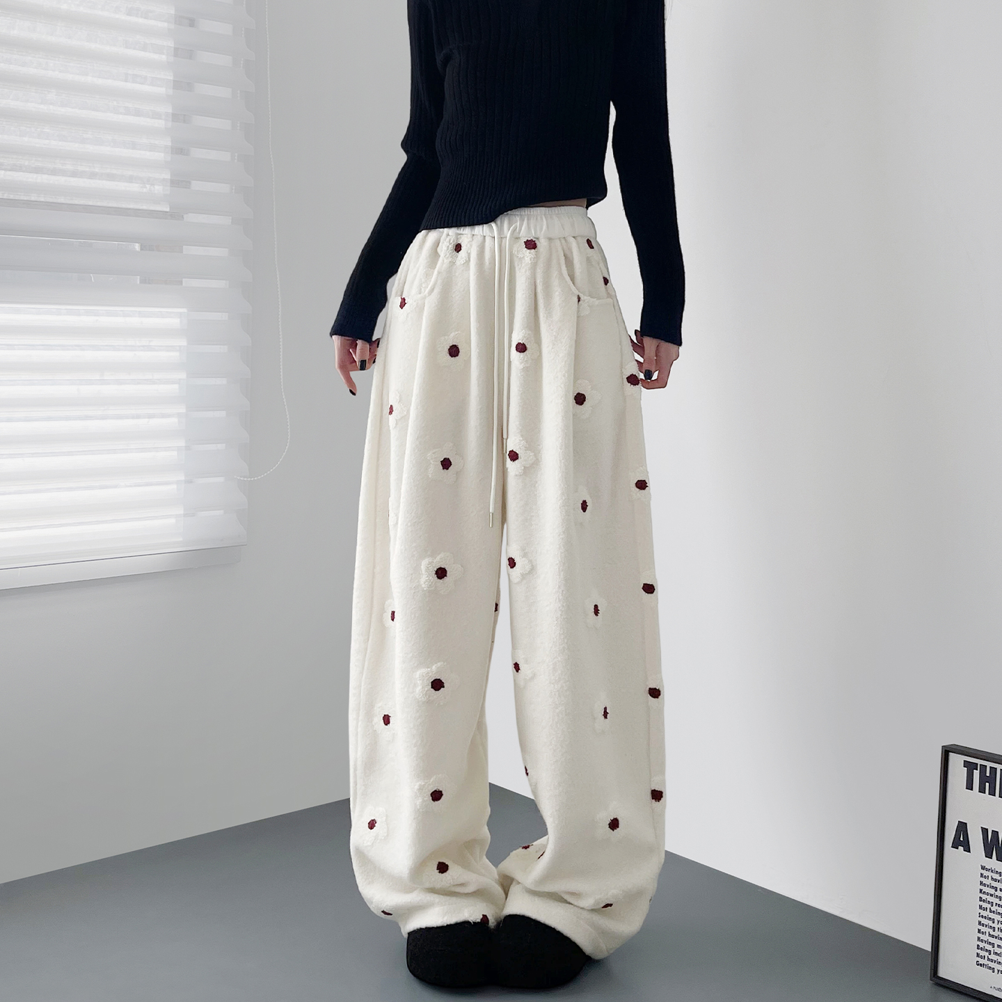 蜜略大码仿羊绒胖mm休闲梨形身材