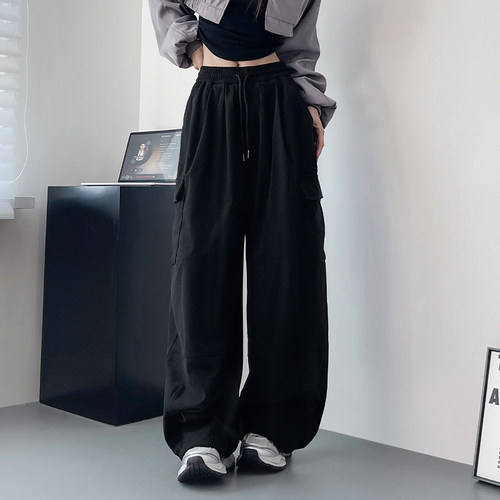 蜜略大码宽松显瘦遮肉显瘦阔腿裤