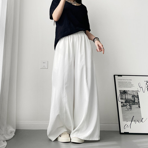 蜜略大码显瘦胖mm阔腿裤梨形身材