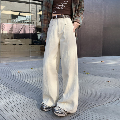 大码春季简约休闲裤蜜略梨形身材