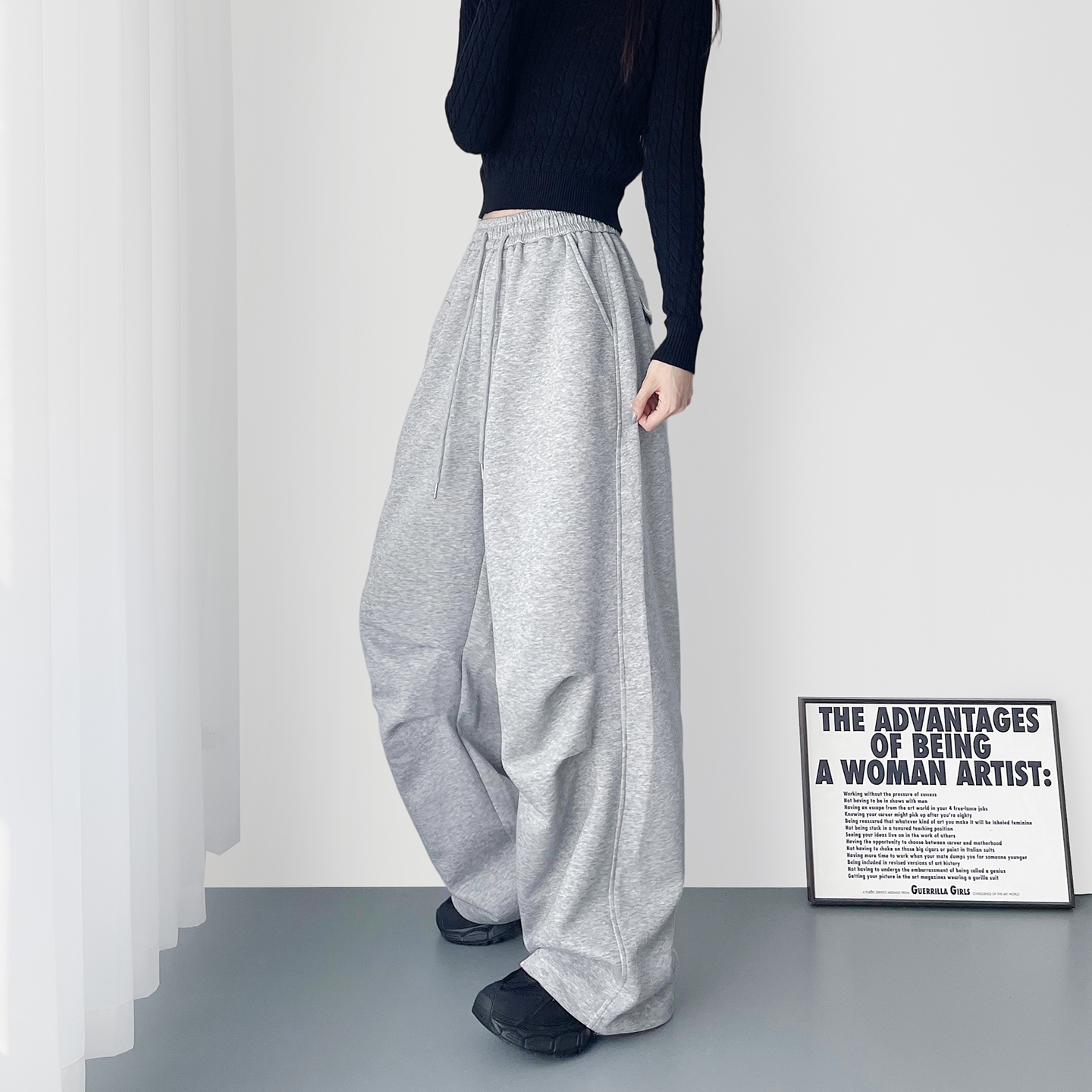 蜜略大码显瘦胖mm阔腿裤梨形身材