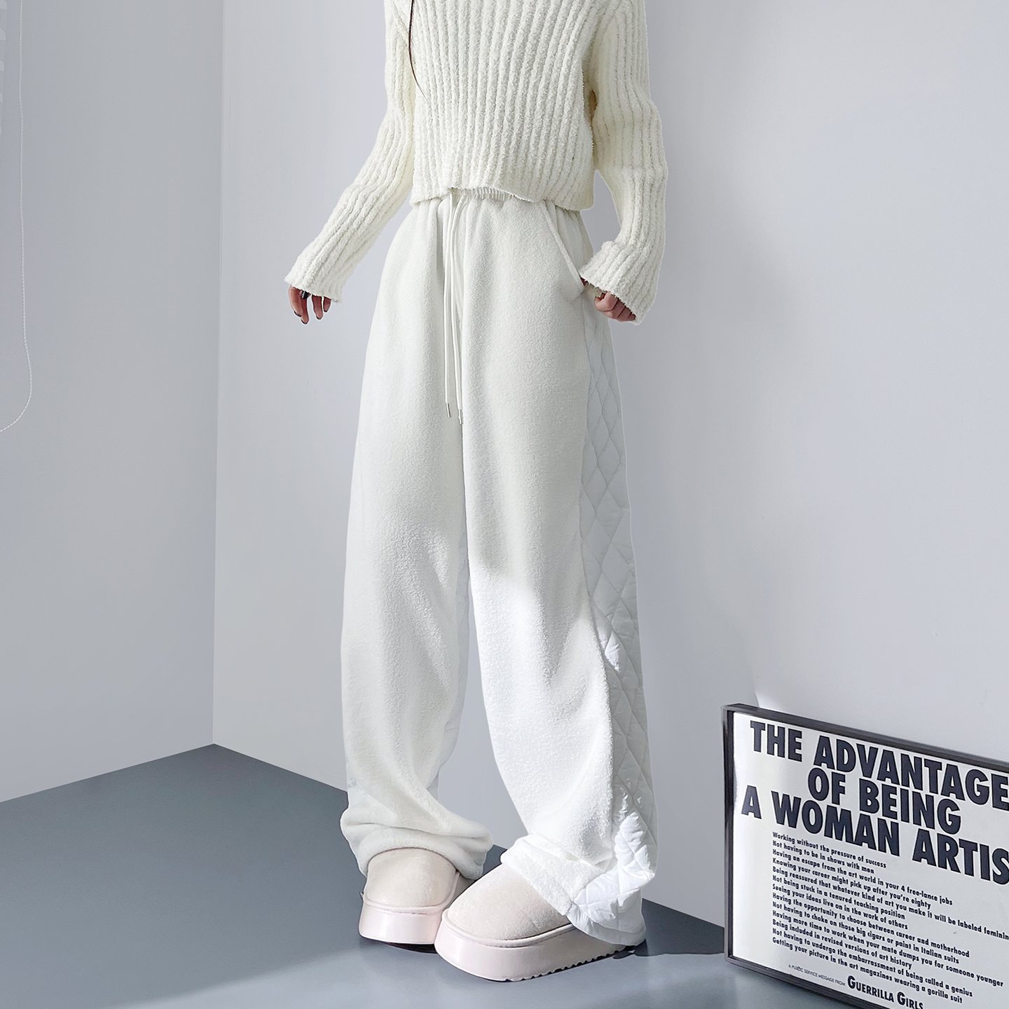 蜜略大码仿羊绒胖mm休闲梨形身材