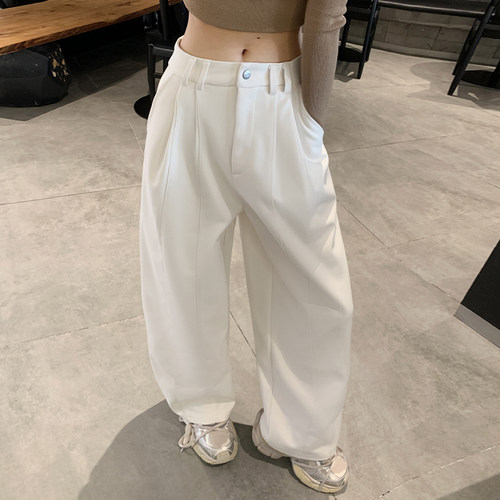 蜜略大码宽松显瘦梨型身材阔腿裤