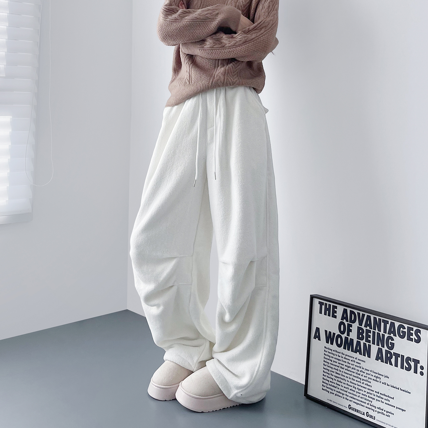 蜜略大码胖mm显瘦阔腿裤梨形身材