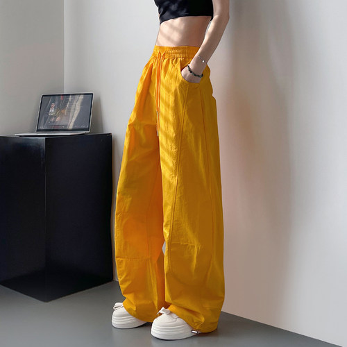 蜜略大码宽松胖MM夏季休闲阔腿裤