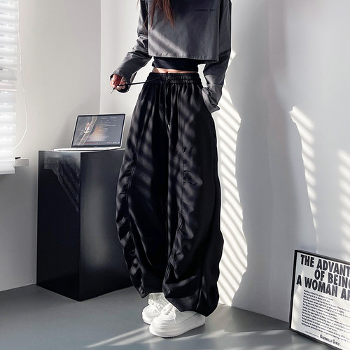 蜜略大码舒适宽松休闲裤领券下单