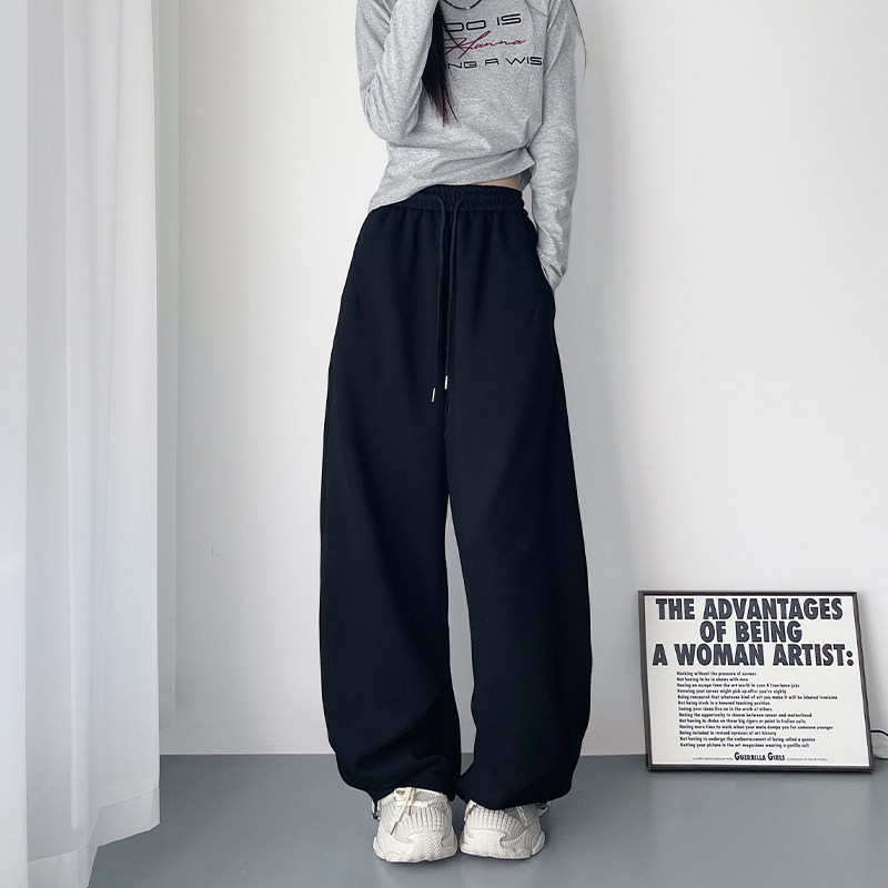 大码高腰软糯卫裤女2026春季新款胖mm大码显瘦慵懒风运动阔腿裤子,女装/女士精品,大码裤装,淘宝优惠券,粉丝福利购,淘宝优惠卷