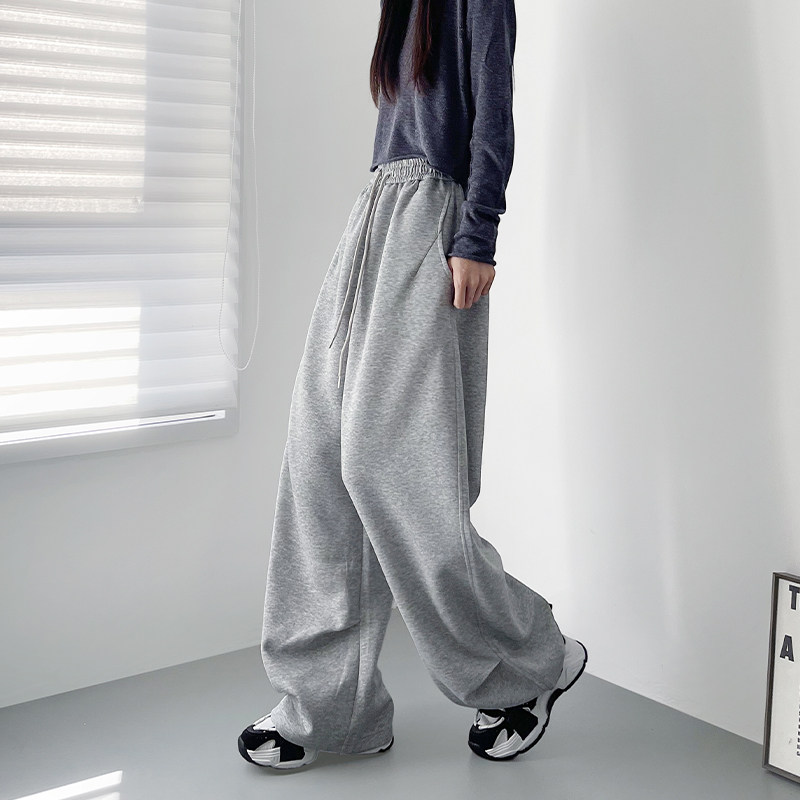 大码高腰显瘦酷飒拽姐阔腿裤女春季新款胖mm宽松慵懒休闲运动卫裤,女装/女士精品,大码裤装,淘宝优惠券,粉丝福利购,淘宝优惠卷