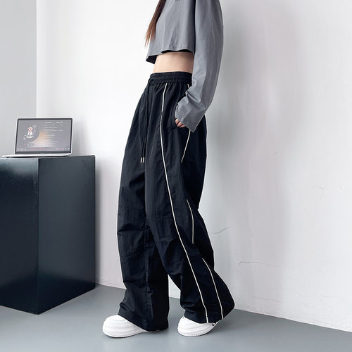 蜜略大码显瘦宽松阔腿裤领券下单