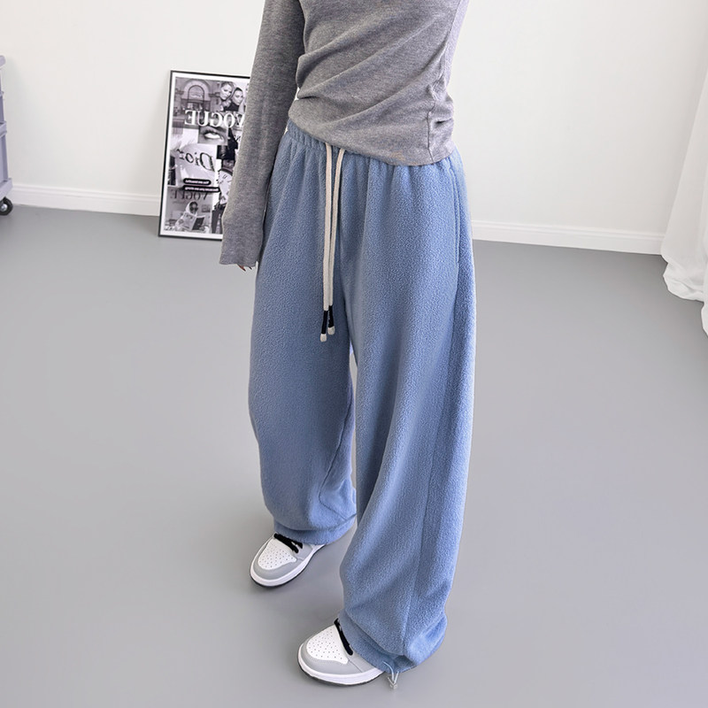 毛毛裤女冬季大码胖mm宽松显瘦摇粒绒直筒裤加绒加厚休闲阔腿长裤,女装/女士精品,大码裤装,淘宝优惠券,粉丝福利购,淘宝优惠卷