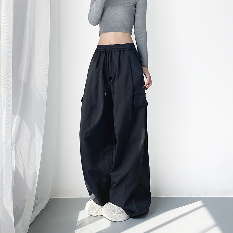 大码梨型身材显瘦工装裤女2025秋季慵懒风胖mm遮肉垂感休闲阔腿裤,女装/女士精品,大码裤装,淘宝优惠券,粉丝福利购,淘宝优惠卷