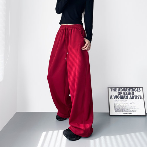 蜜略大码显瘦胖mm阔腿裤梨形身材