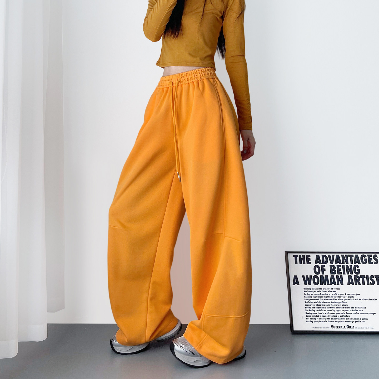 2026春季新款宽松显瘦阔腿裤女大码胖mm宽松慵懒风软糯休闲运动裤,女装/女士精品,大码裤装,淘宝优惠券,粉丝福利购,淘宝优惠卷