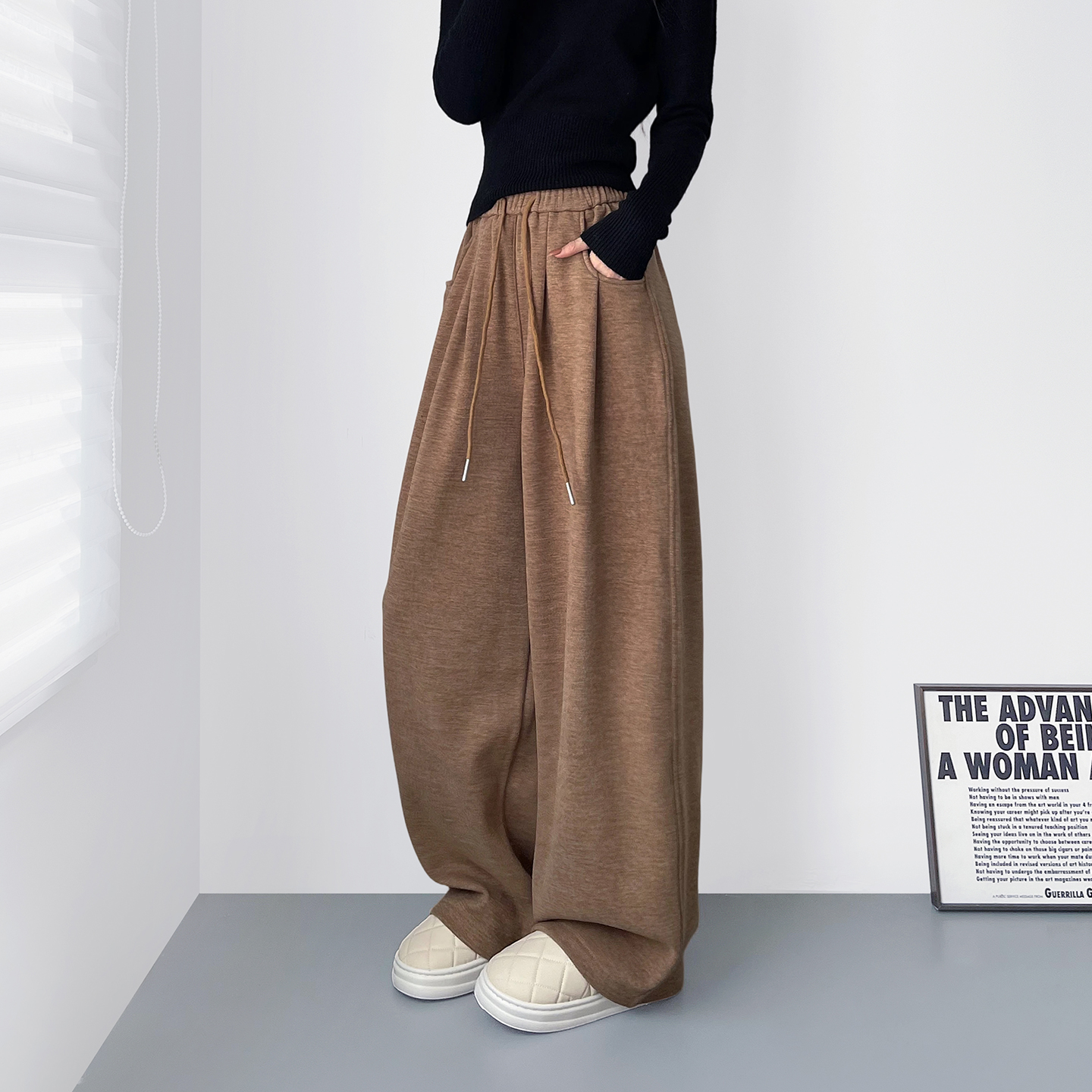 蜜略大码胖mm冬季休闲裤梨形身材