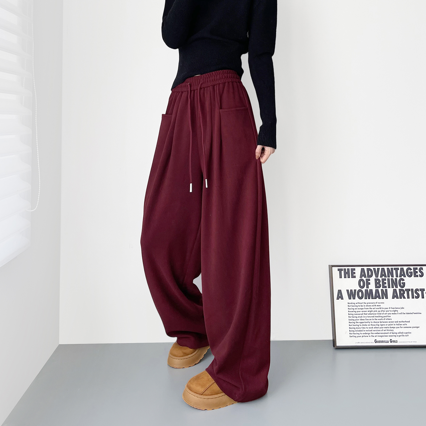 蜜略大码显瘦胖mm阔腿裤梨形身材