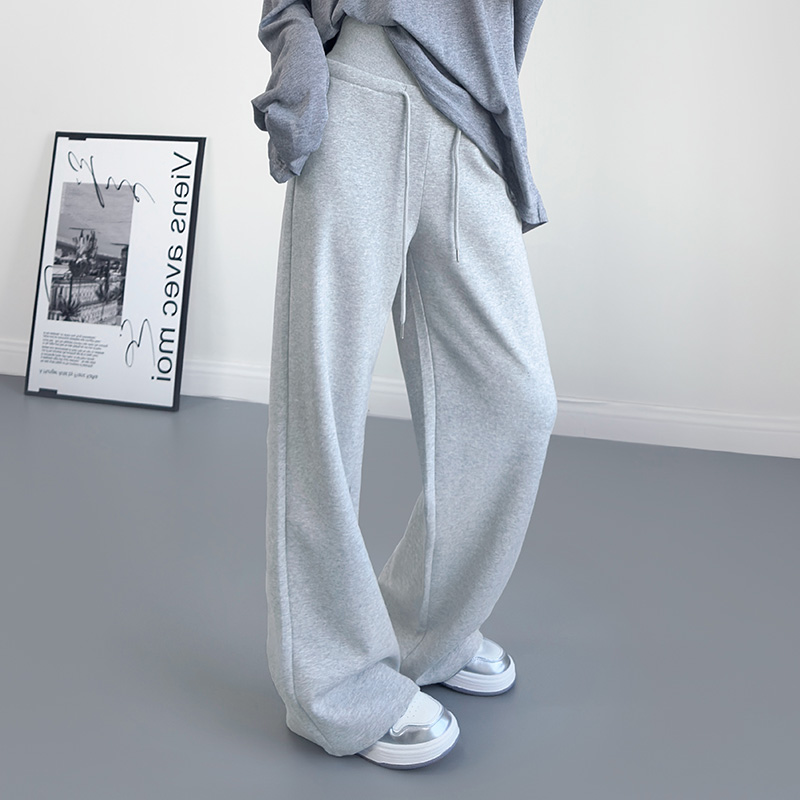 大码高腰休闲拖地裤蜜略梨形身材