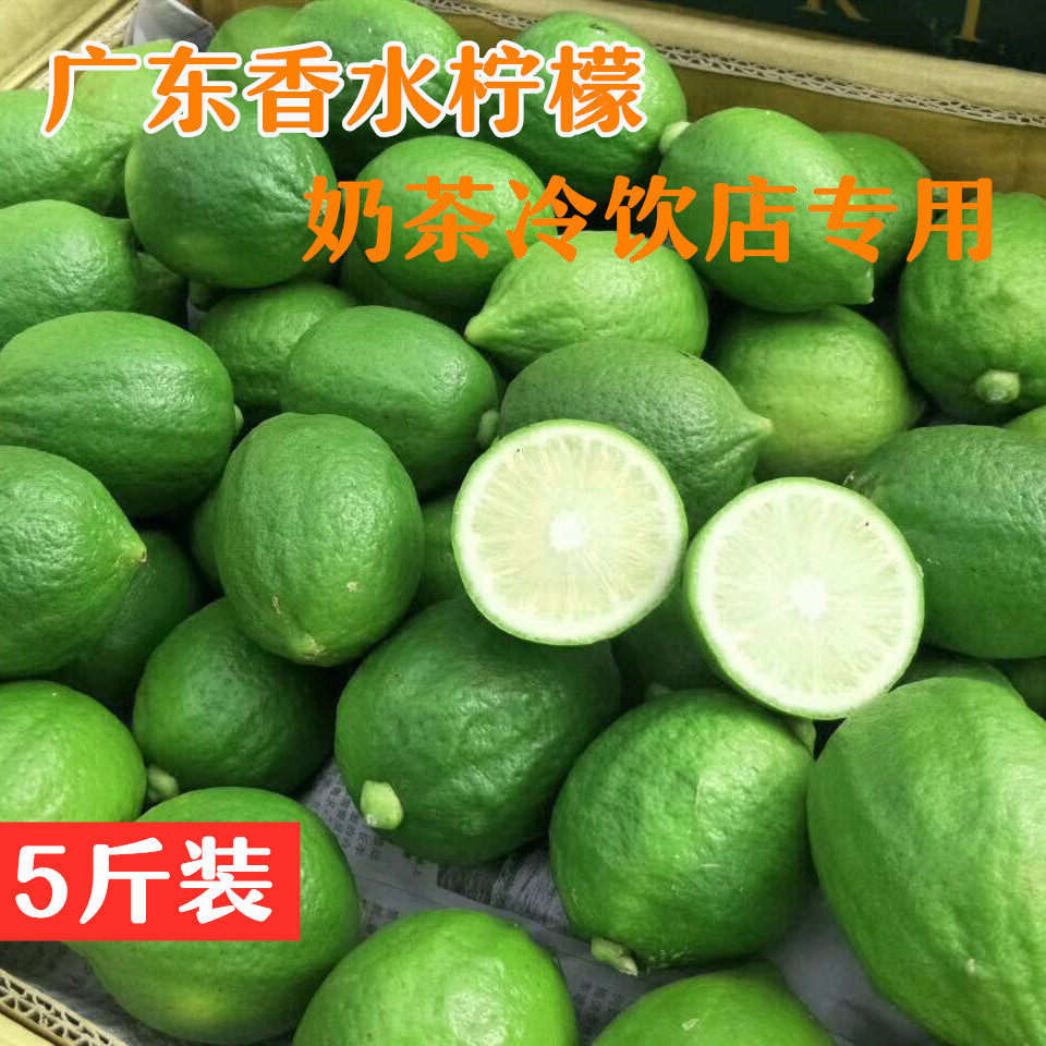 现摘广东本地香水无籽柠檬四季青绿柠檬奶茶冷饮原料3/5斤装包邮