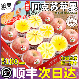 包邮 顺丰礼盒新疆正品 阿克苏冰糖心苹果新鲜水果10斤现摘现发整箱