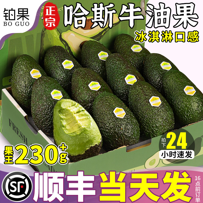 铂果哈斯牛油果新鲜水果12个装鳄梨当季即食秘鲁一级进口旗舰店糯