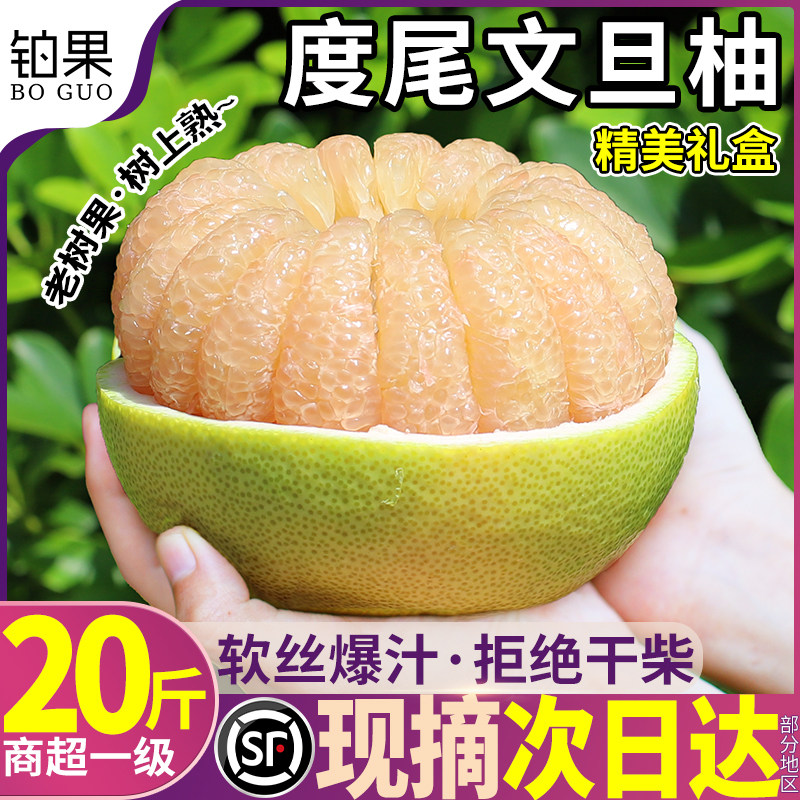 铂果 正宗20斤度尾文旦柚新鲜水果柚子蜜柚玉环沙田整箱礼盒顺丰