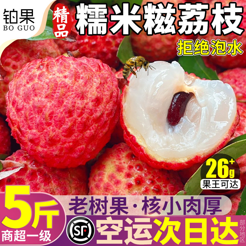 顺丰空运5斤广东糯米糍荔枝新鲜现摘现发妃子当季整箱包邮增甜城