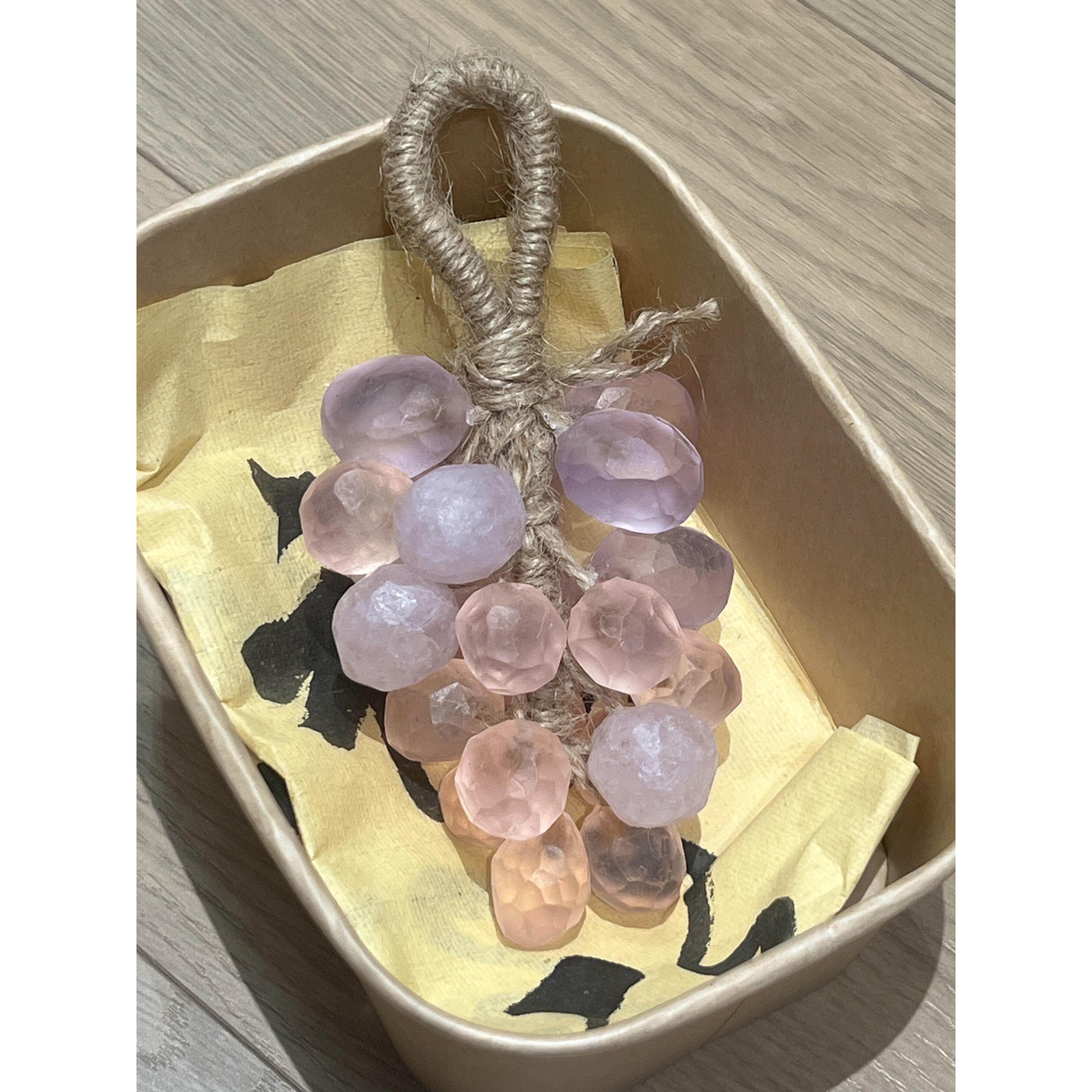 葡萄香皂diy手工材料包创意小清新卫生间水晶香薰挂件家居装饰品